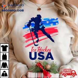 Ice Hockey Usa Support The Team T Flag Lover Tshirt