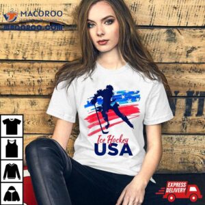 Ice Hockey Usa Support The Team T Flag Lover Tshirt