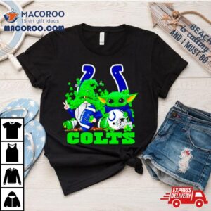 Indianapolis Colts Baby Yoda Happy St Patrick Rsquo S Day Shamrock Tshirt