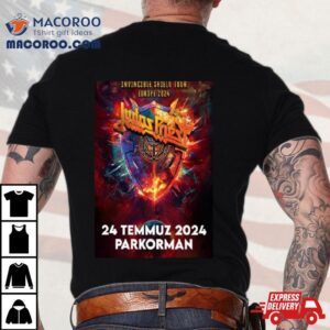 Judas Priest Invincible Shield Tour Europe At Parkorman Istanbul July Tshirt