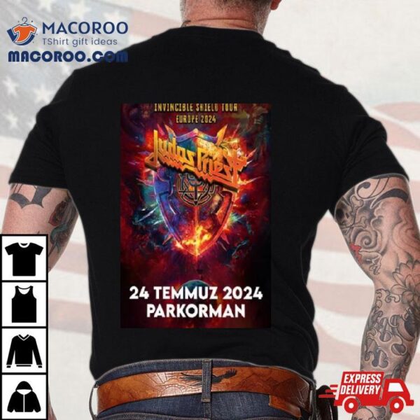 Judas Priest Invincible Shield Tour Europe At Parkorman Istanbul 24 July 2024 T Shirt