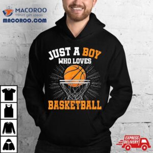 Just A Boy Who Loves Basketball Merch Boys Kids Shirt