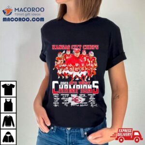 Kansas City Chiefs Afc West Champions Road To Las Vegas Super Bowl Signatures Tshirt