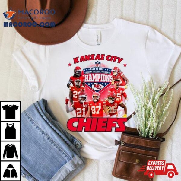 Kansas City Chiefs Afc Champions 2024 Back To Back Nfl T Shirt