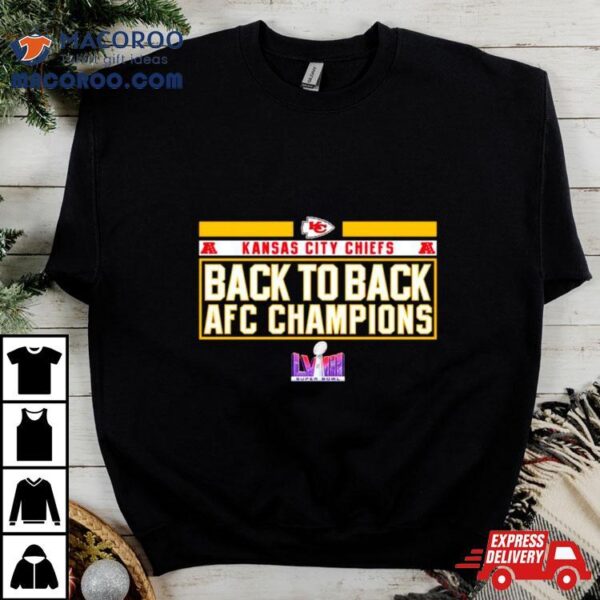 Kansas City Chiefs Back To Back Afc Champions Shirt