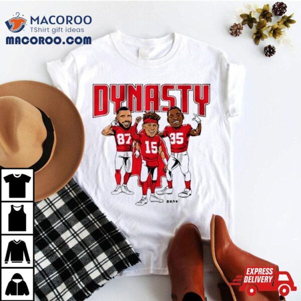 Kansas City Chiefs Mahomes, Kelce, & Jones Dynasty Shirt