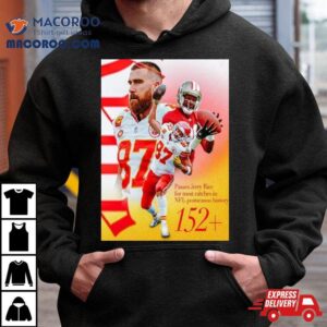 Kansas City Chiefs Travis Kelce Passes Jerry Rice For The Most Catches In Nfl Postseason History Tshirt