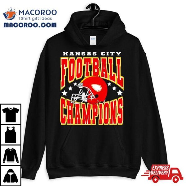 Kansas City Football Helmet Champions Shirt