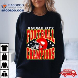 Kansas City Football Helmet Champions Tshirt