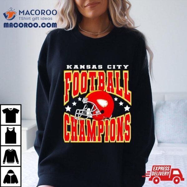 Kansas City Football Helmet Champions Shirt