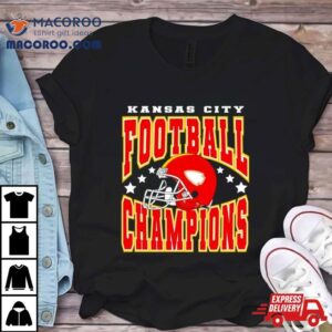 Kansas City Football Helmet Champions Tshirt