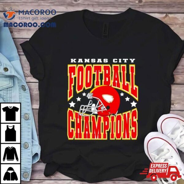 Kansas City Football Helmet Champions Shirt