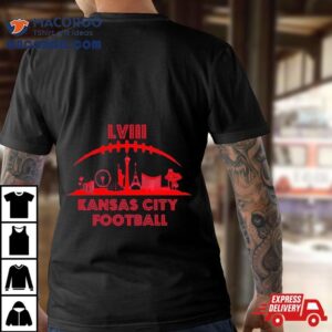 Kansas City Football Super Bowl Lviii Skyline Tshirt