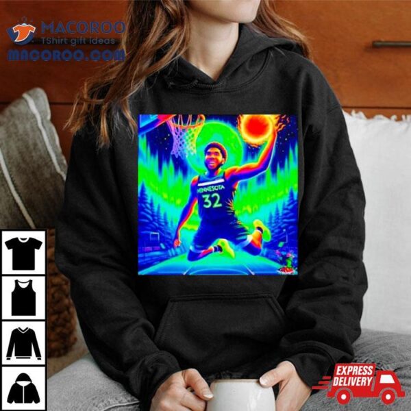 Karl Anthony Towns Flying Kat Psychedelic Meme Minnesota Timberwolves Shirt