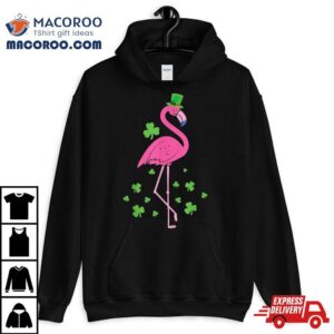Kid S Pink Flamingo St Patricks Day Shamrock Wo Tshirt