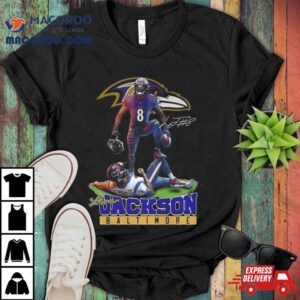 Lamar Jackson Baltimore Ravens Stomp On Cj Stroud Texans Signature Tshirt