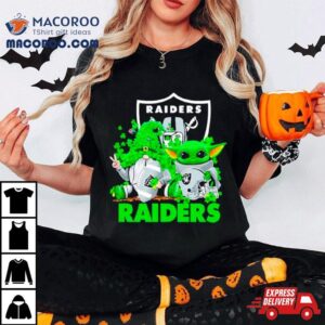 Las Vegas Raiders Baby Yoda Happy St Patrick Rsquo S Day Shamrock Tshirt