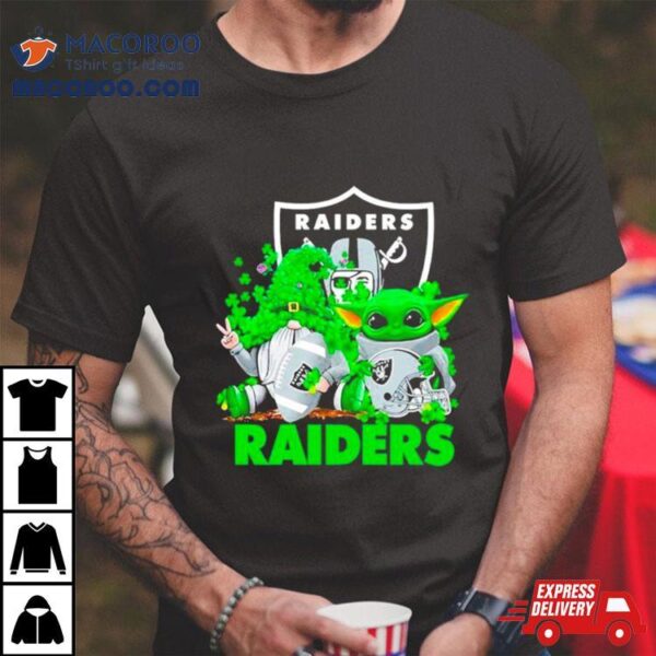 Las Vegas Raiders Baby Yoda Happy St.patrick’s Day Shamrock Shirt