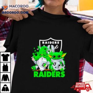 Las Vegas Raiders Baby Yoda Happy St Patrick Rsquo S Day Shamrock Tshirt