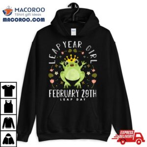 Leap Year Girl Cute Frog Leap Day Birthday Women Girls T Shirt