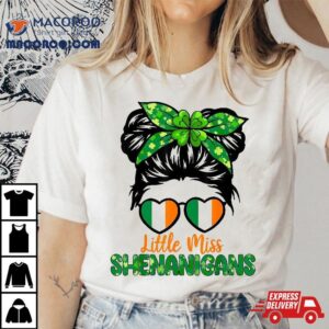 Little Miss Shenanigans St Patricks Day Kids Girls Toddler Tshirt