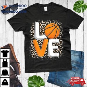 Love Basketball Leopard Print Girls Lover Tshirt