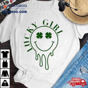 Lucky Girl Four Leaf Clover Green Saint Patrick’s Day Shirt