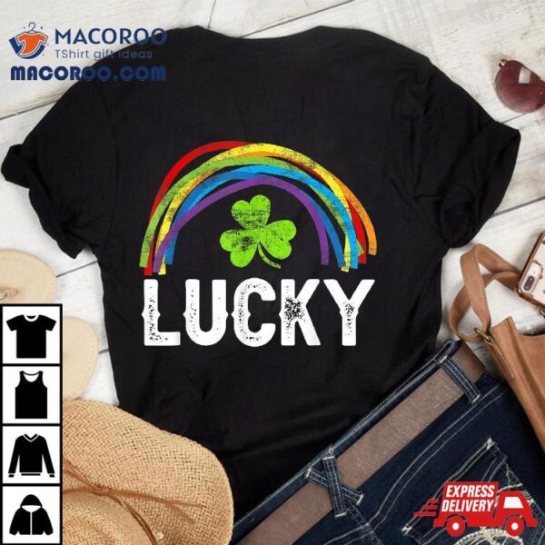 Lucky Shamrock St. Patrick’s Day Saint Paddy’s Rainbow Irish Shirt