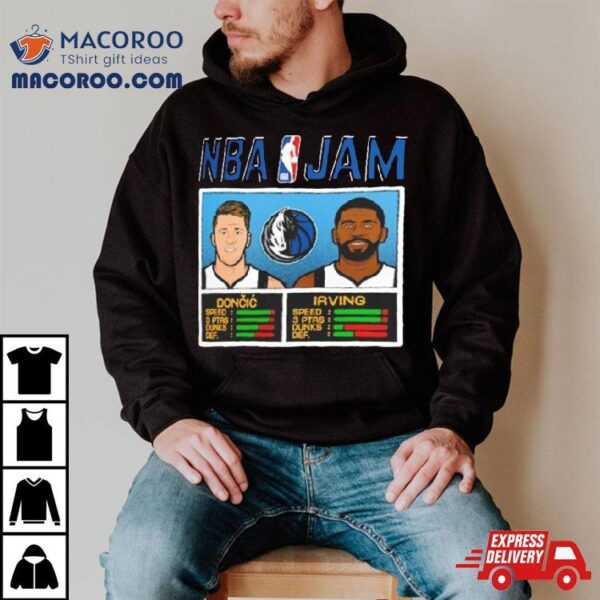 Luka Dončić And Kyrie Irving Dallas Mavericks Nba Jam Tri Blend T Shirt