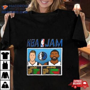 Luka Don I And Kyrie Irving Dallas Mavericks Nba Jam Tri Blend Tshirt