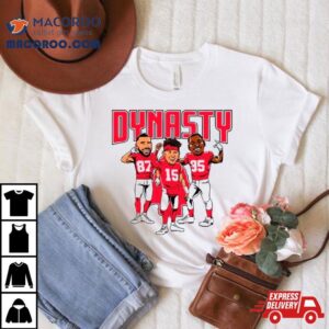 Mahomes Kelce And Jones Kansas City Football Dynasty Tshirt