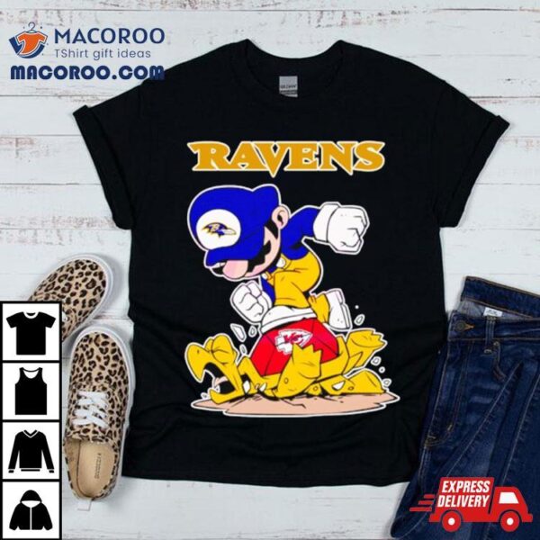 Mario Ravens Stomps On Kansas City Chiefs Football Shirt