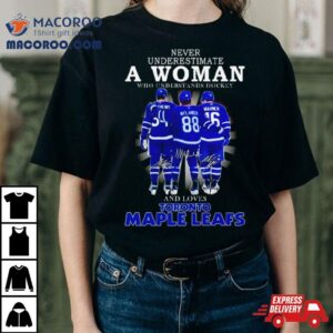 Matthews Nylander Marner Never Underestimate A Woman Who Understands Hockey And Loves Toronto Maple Leafs Signatures Tshirt