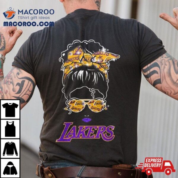 Messy Bun Los Angeles Lakers Kind Of Girl Shirt