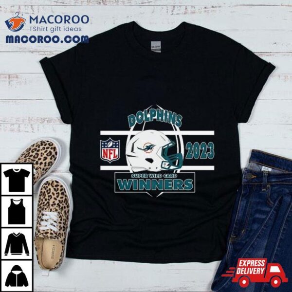 Miami Dolphins Afc Super Wild Card Champions Season 2023 2024 Nfl Divisional Helmet Winners T Shirt