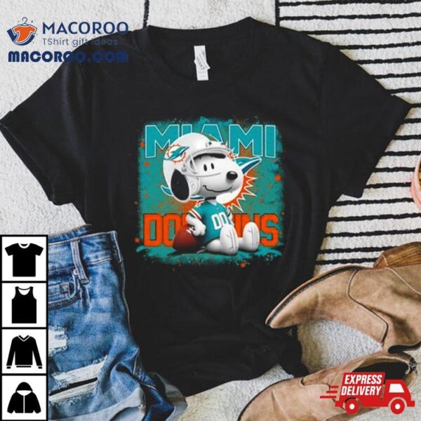 Miami Dolphins Mix Snoopy T Shirt