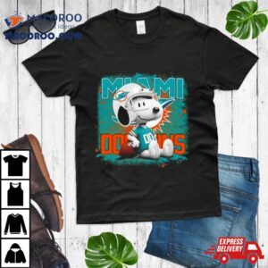 Miami Dolphins Mix Snoopy Tshirt