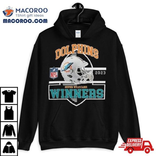 Miami Dolphins Winners Champions 2023 24 Super Wild Card Nfl Divisional Helmet Logo Shirt