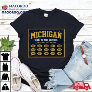 Michigan Football National Champs Banner T Shirt