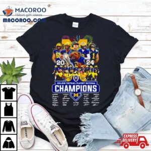 Michigan Wolverines Cfp National Champions Signatures Tshirt