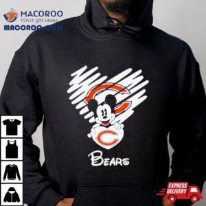 Mickey Heart Chicago Bears Tshirt