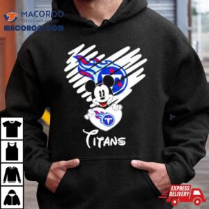 Mickey Heart Tenesses Titans Tshirt