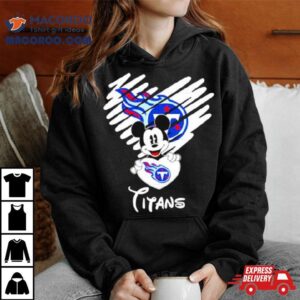 Mickey Heart Tenesses Titans Tshirt