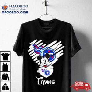 Mickey Heart Tenesses Titans Tshirt