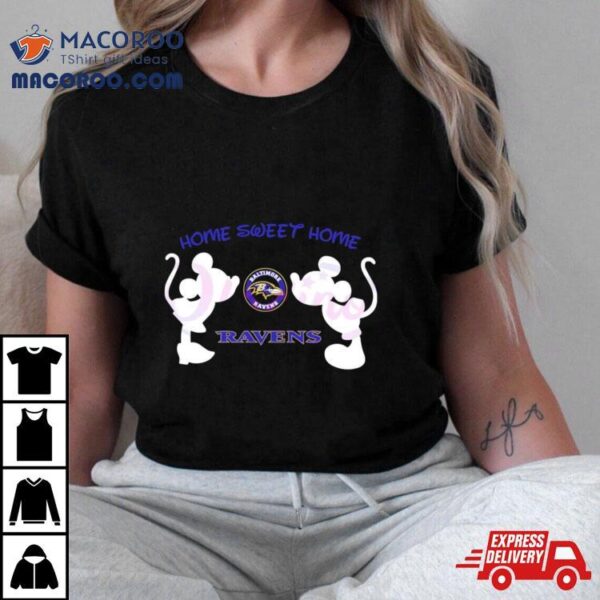 Mickey Minnie Home Sweet Home Ravens Shirt