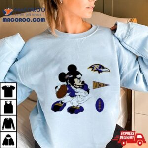 Mickey Mouse Player Baltimore Ravens Disney Football Tshirt