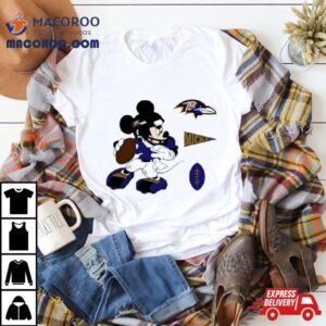 Mickey Mouse Player Baltimore Ravens Disney Football Tshirt