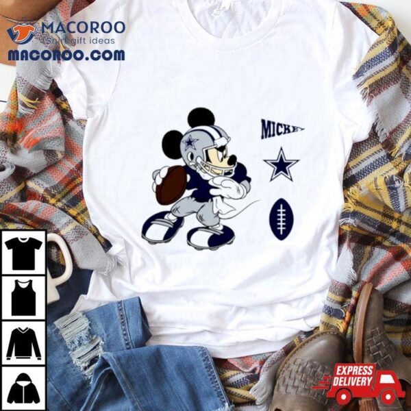 Mickey Mouse Player Dallas Cowboys Disney Football Shirt