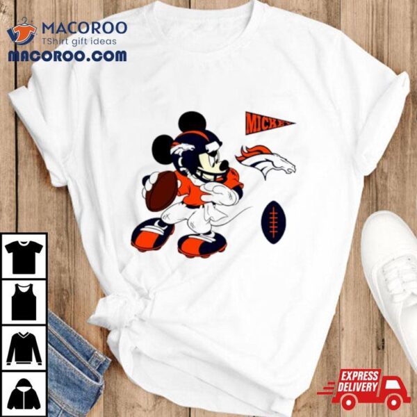 Mickey Mouse Player Denver Broncos Disney Football Shirt