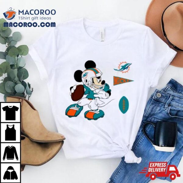 Mickey Mouse Player Miami Dolphins Disney Football Shirt